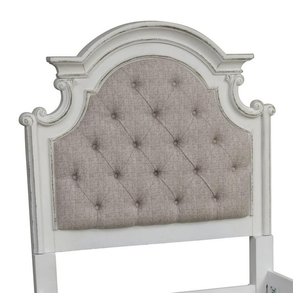 Magnolia Manor White Twin Uph Panel Headboard
