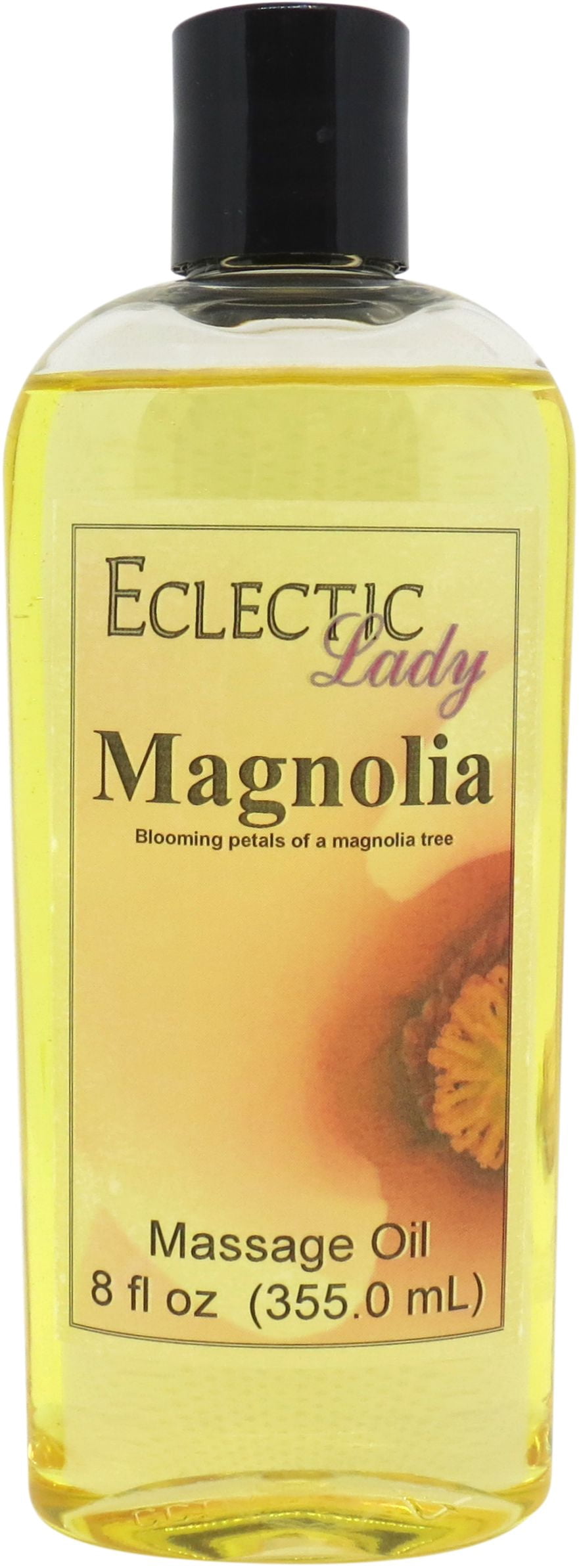 Magnolia Massage Oil by Eclectic Lady, 8 oz, Sweet Almond Oil and Jojoba Oil