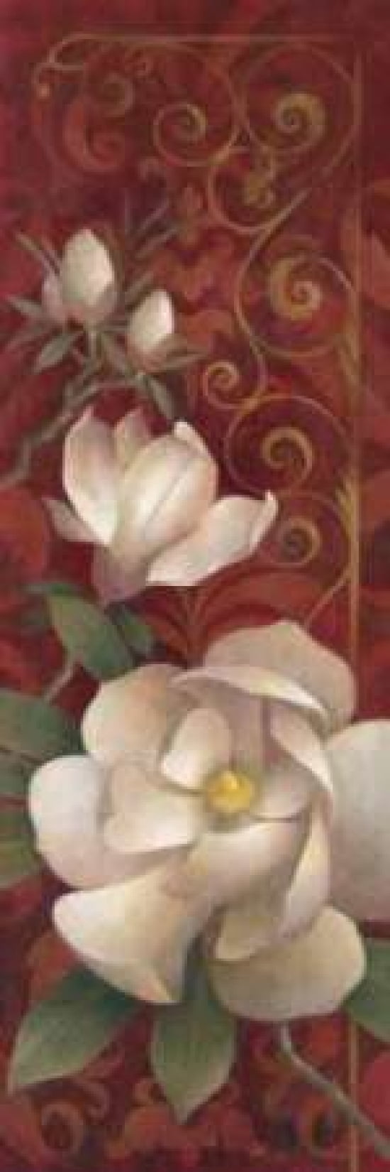 Magnolia Melody II Canvas Art - Elaine Vollherbst-Lane (8 x 24)