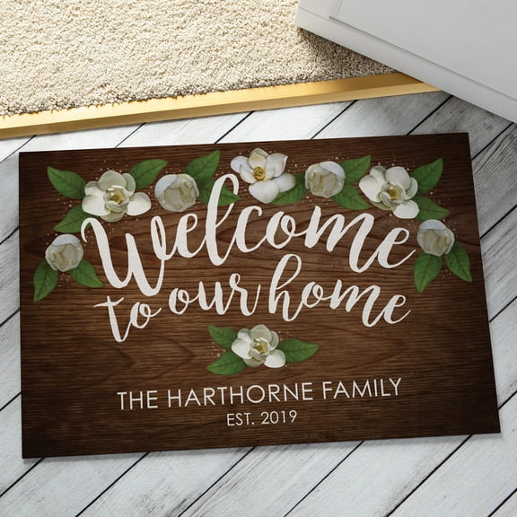 Magnolia Personalized Doormat