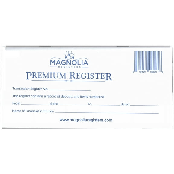 Magnolia Registers Premium 48 Page Transaction Registers for Personal Checkbook, 10 Pack