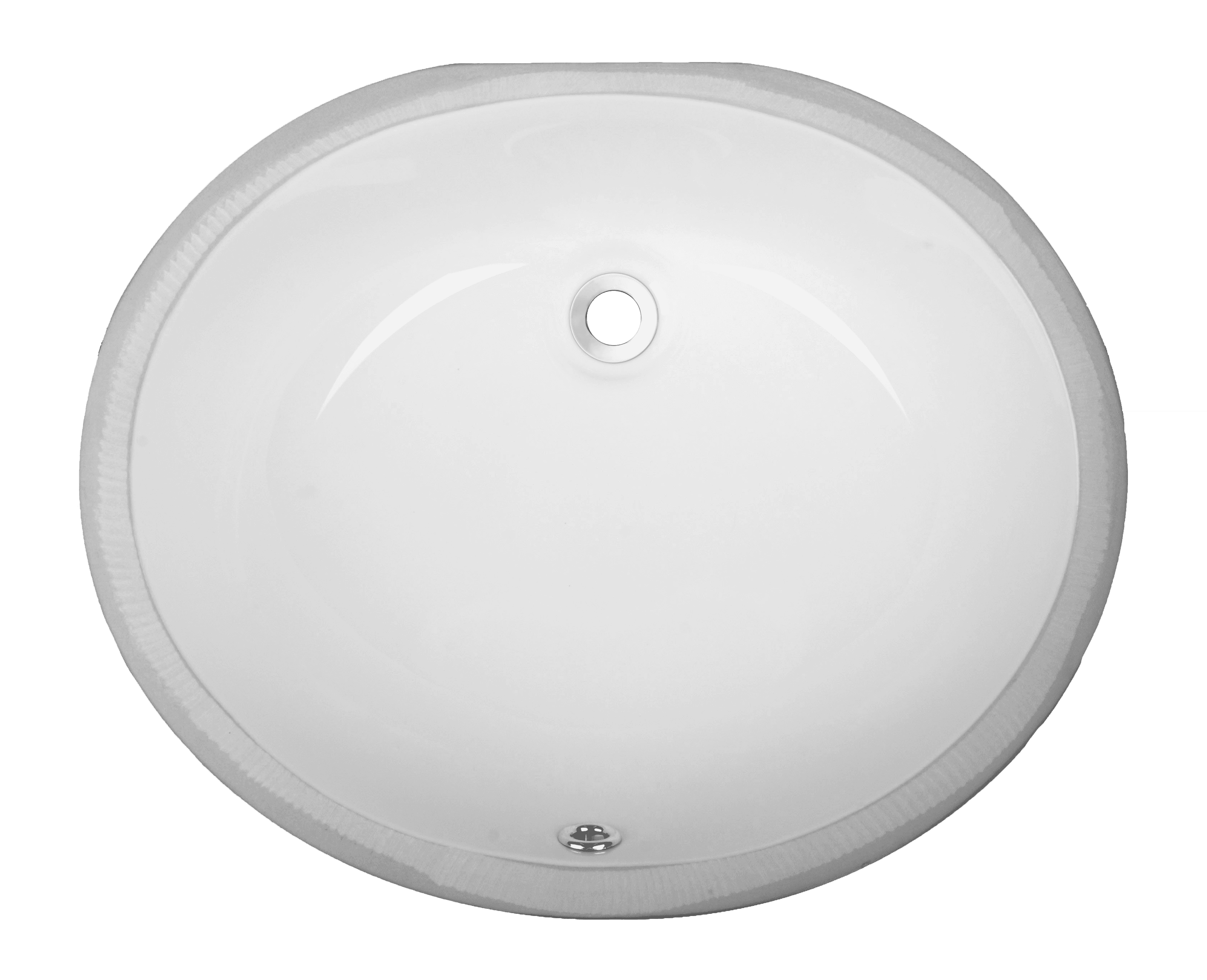 Magnolia Sinks 15" x 12" White Oval Porcelain Ceramic Undermount Bathroom Vanity Vessel Sink