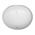 thumbnail image 1 of Magnolia Sinks 15" x 12" White Oval Porcelain Ceramic Undermount Bathroom Vanity Vessel Sink, 1 of 4
