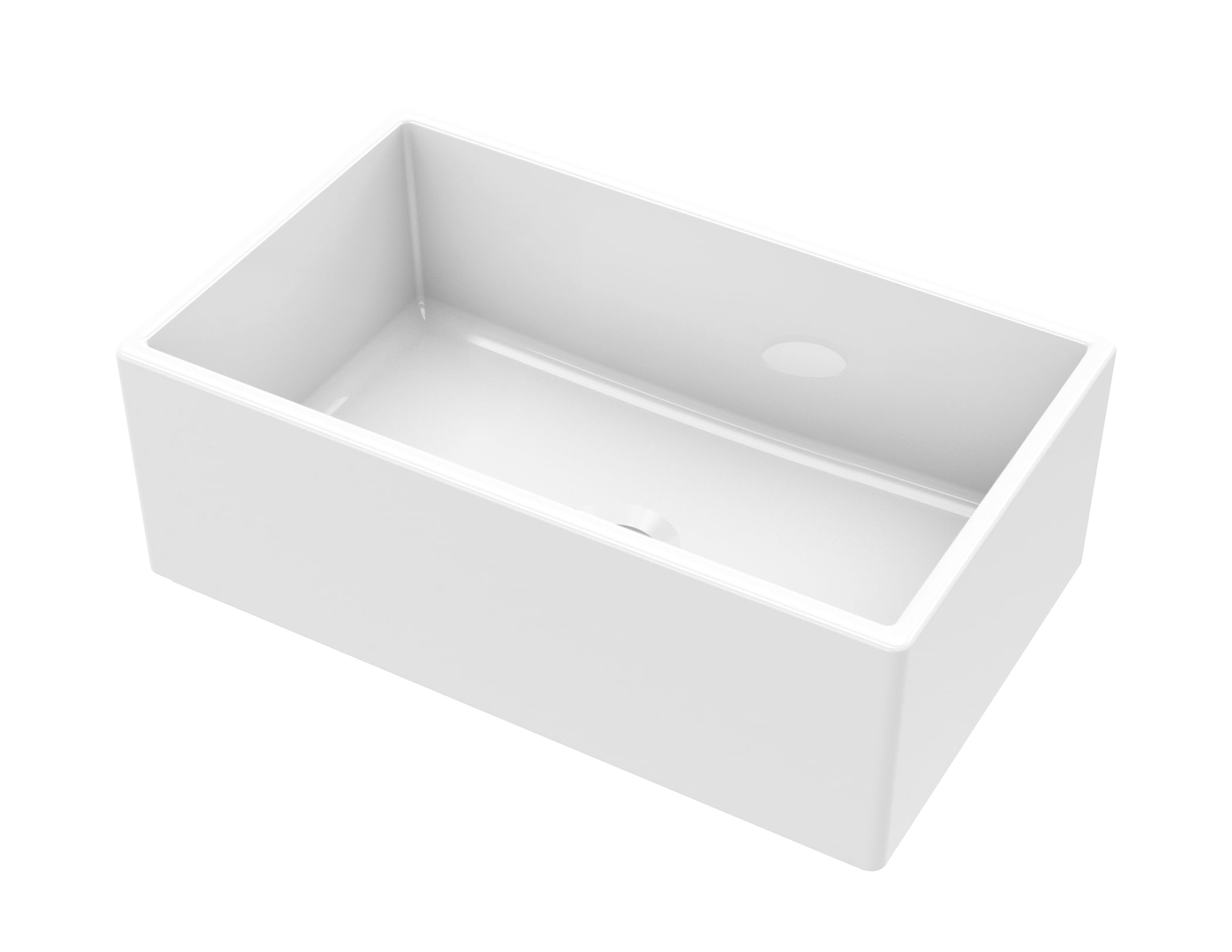 Magnolia Sinks Kitchen Sink White Farmhouse Sink 30"x18"x10" Apron Front Sink Fireclay Sink (30 inch Apron Sink Undermount Single Bowl Sink White Fireclay Kitchen Sinks)