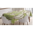 thumbnail image 1 of Magnolia Tablecloth, Sketched Design of Buds Greenish Polka Dotted Background, Rectangular Table Cover for Dining Room Kitchen, 52 X 70 Inches, Avocado Green Dark Taupe and Ivory, by Ambesonne, 1 of 3