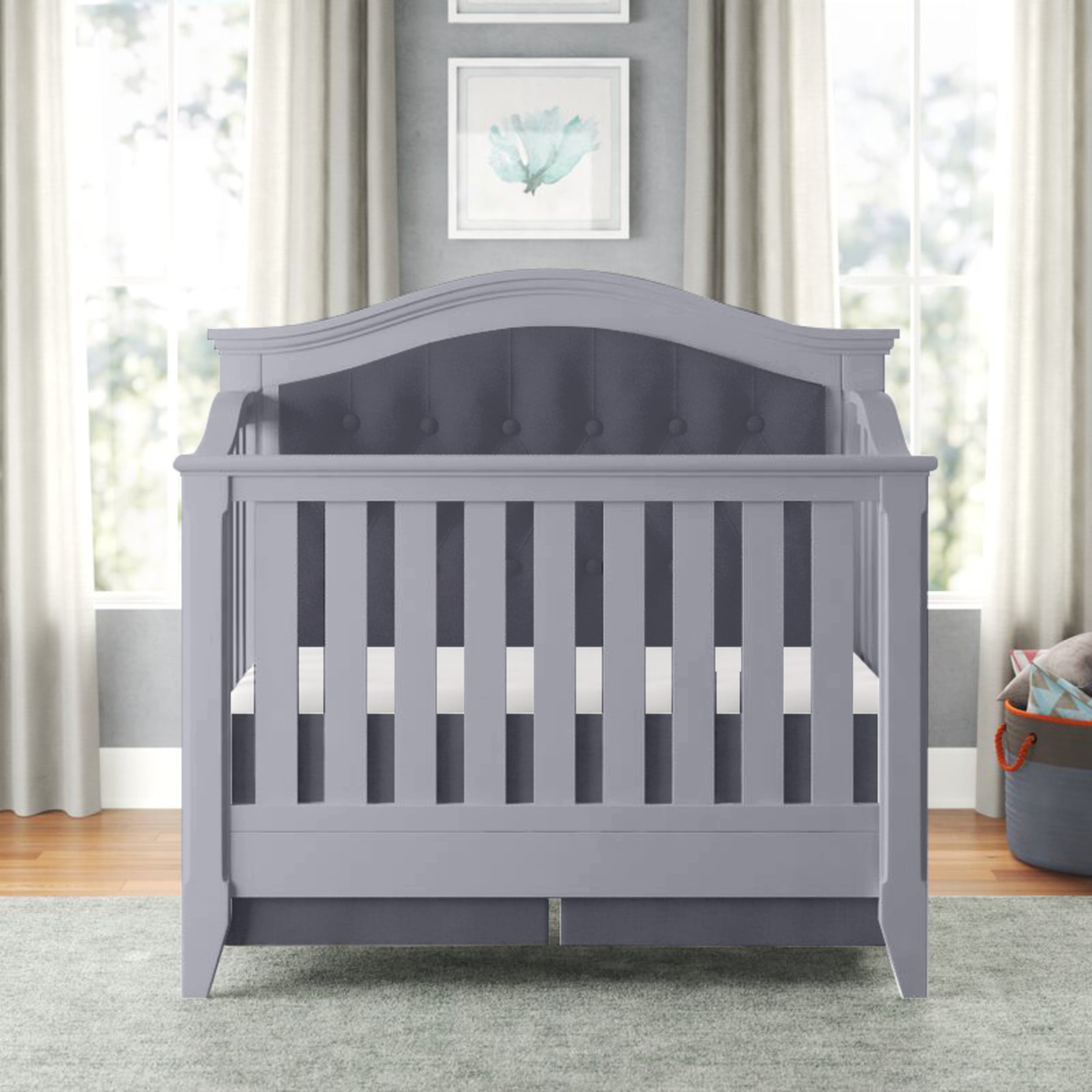 Slate cheap grey crib