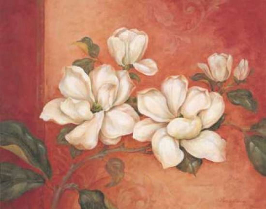Magnolias Canvas Art - Pamela Gladding (22 x 28)
