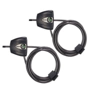 Master Lock Python Cable Lock, 6ft Long, Braided Steel with Keyed Locking Mechanism, Black, 2 pack