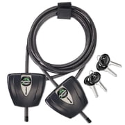 Master Lock Python Cable Lock, 6ft Long, Braided Steel with Keyed Locking Mechanism, Black, 2 pack