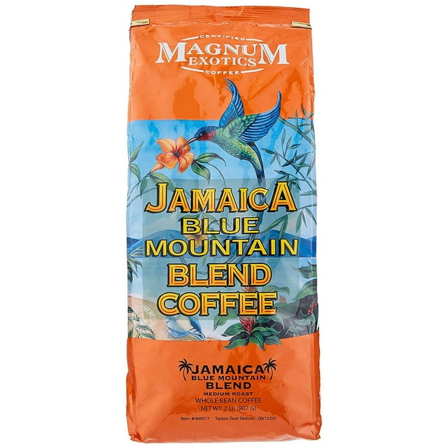 Magnum Jamaica Blue Mountain Coffee Blend - 2lbs Whole Bean (4 Pack)