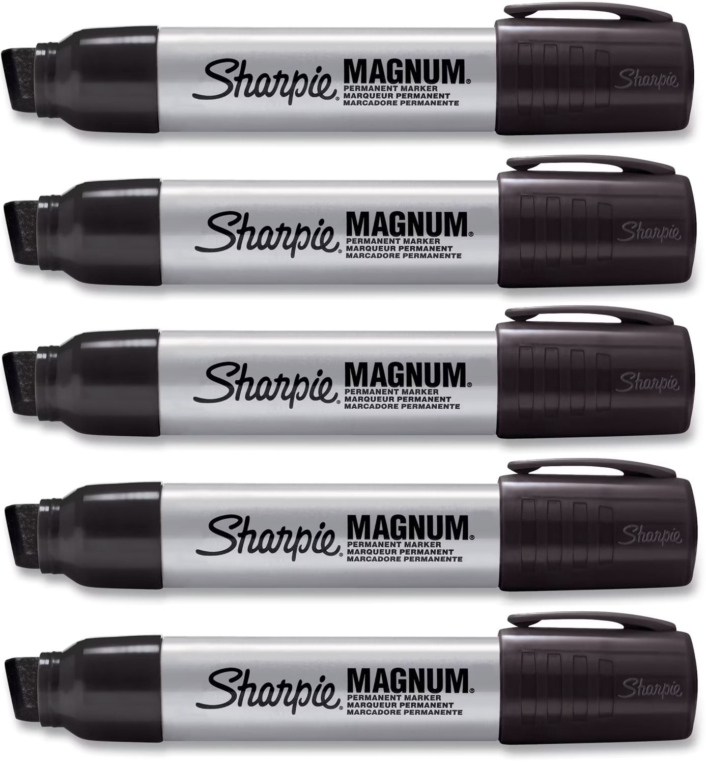 Magnum Permanent Marker, Broad Chisel Tip, Black | Bundle of 5 Each