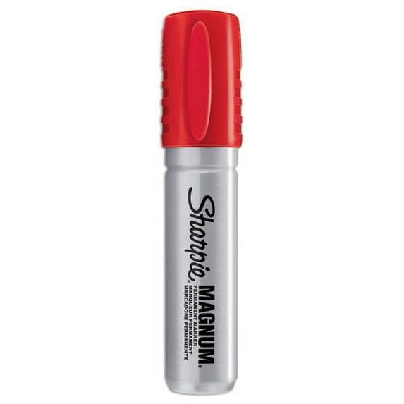 "Magnum Permanent Marker, Broad Chisel Tip, Red | Bundle of 2 Each"