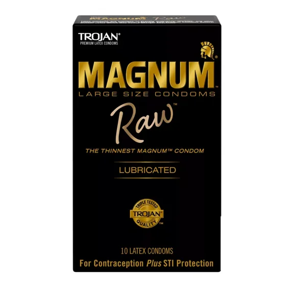 Magnum RAW Thinnest Sensitive Large Lubricated Latex Condoms