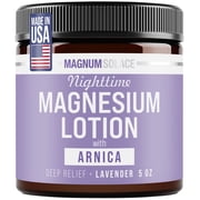 Magnum Solace Nighttime Magnesium Lotion with Arnica, Lavender, 5 oz