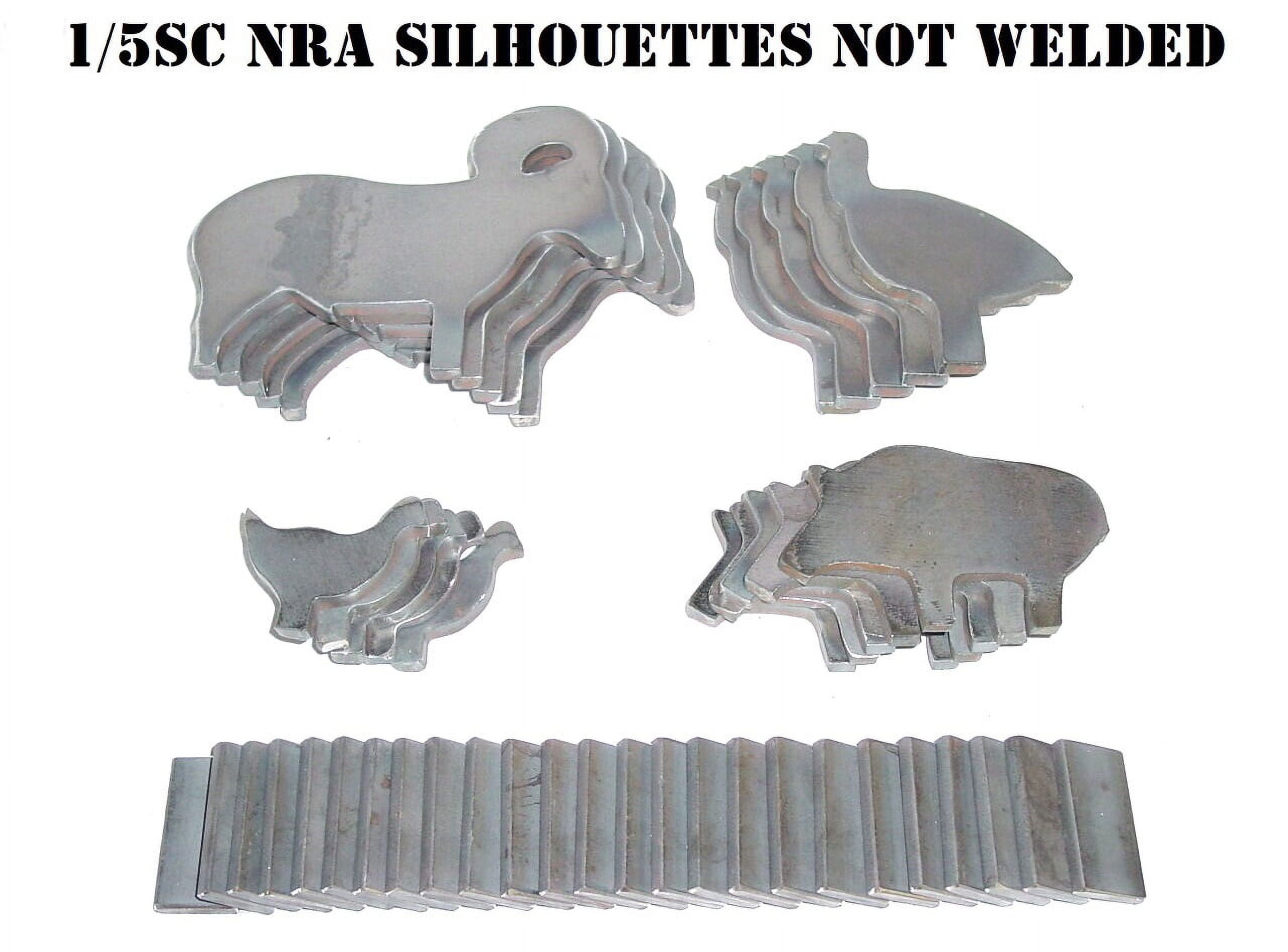 Magnum Target 1/5sc IHMSA/NRA Metallic Silhouette Targets - 20pc U-Weld S.B. Rifle Knock-overs - 20U