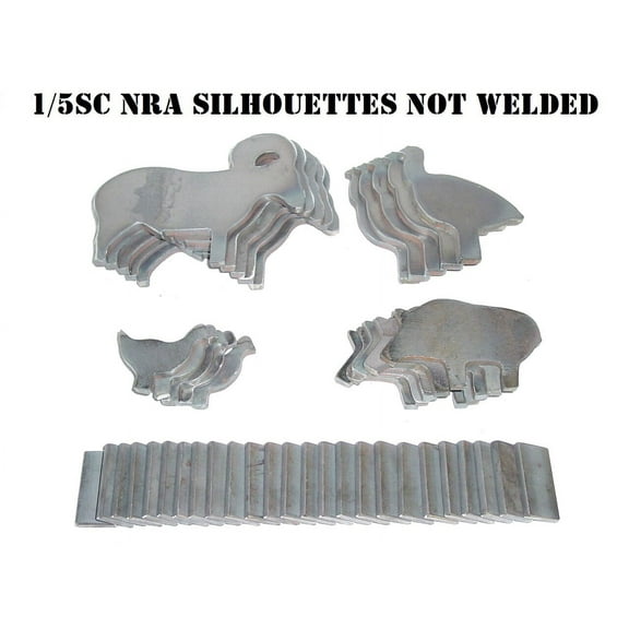 Magnum Target 1/5sc IHMSA/NRA Metallic Silhouette Targets - 20pc U-Weld S.B. Rifle Knock-overs - 20U