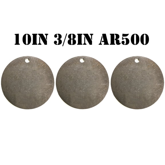 Magnum Target 10 in. AR500 Gong/Hanger Shooting Target - 3/8 Thk Pistol & Rifle Target - 3pc. Steel Target Set - H103AR500