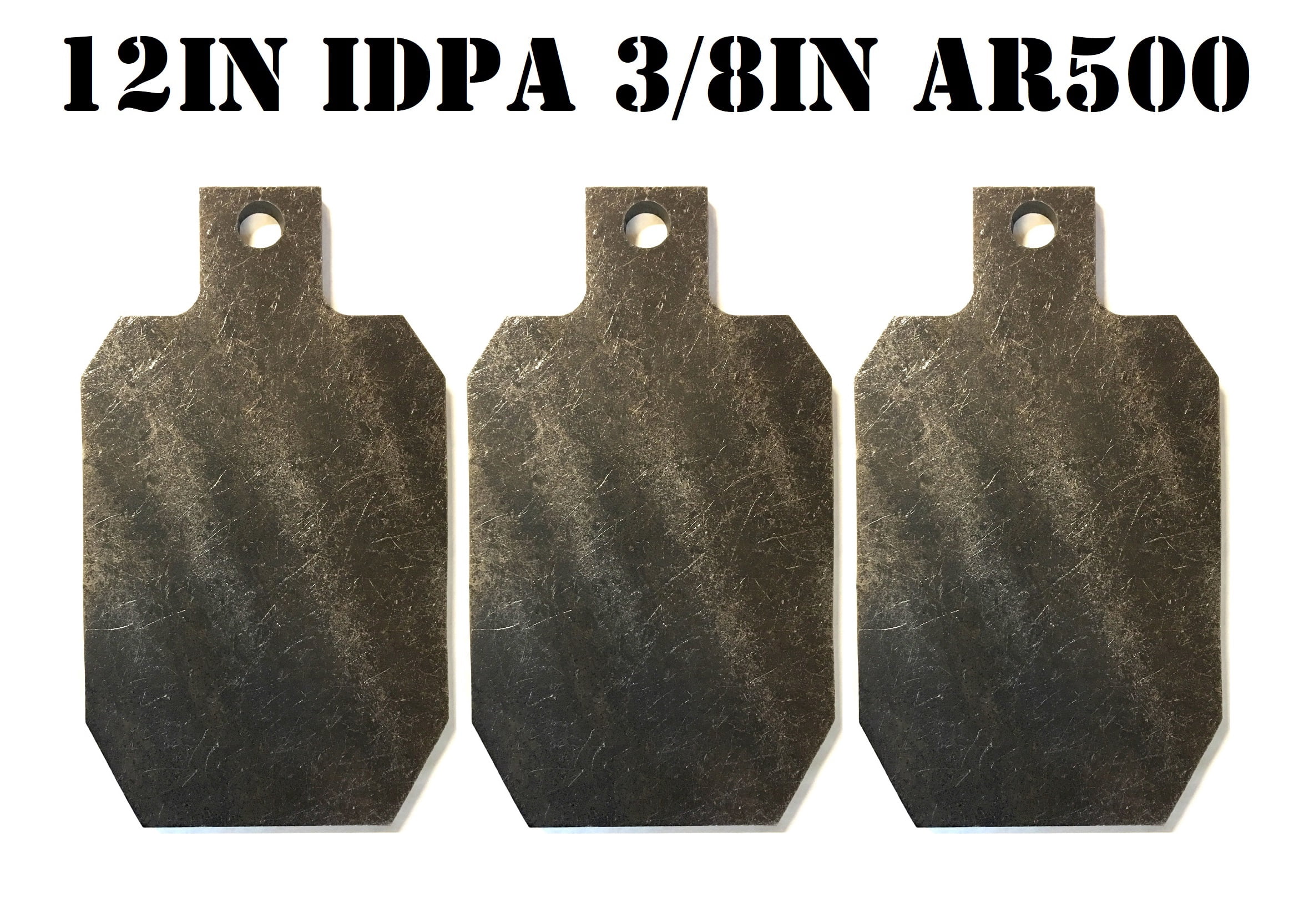 Magnum Target 12x20 IDPA AR500 Steel Gong - 3/8" Thick Rifle & Pistol Shooting Target