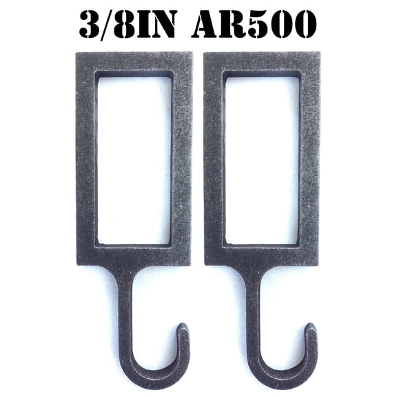 Magnum Target 3/8" AR500 2x4 Steel Shooting Target Gong Hanger Vertical Hook Mounts 2pc Set - 2x4-VHM2AR500