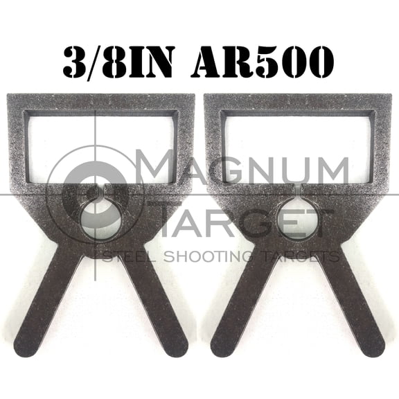 Magnum Target 3/8" AR500 Steel Shooting Target 2x4 & EMT Conduit Pipe Stand Bracket Mounts 2pc - 2x4-HCB2AR500