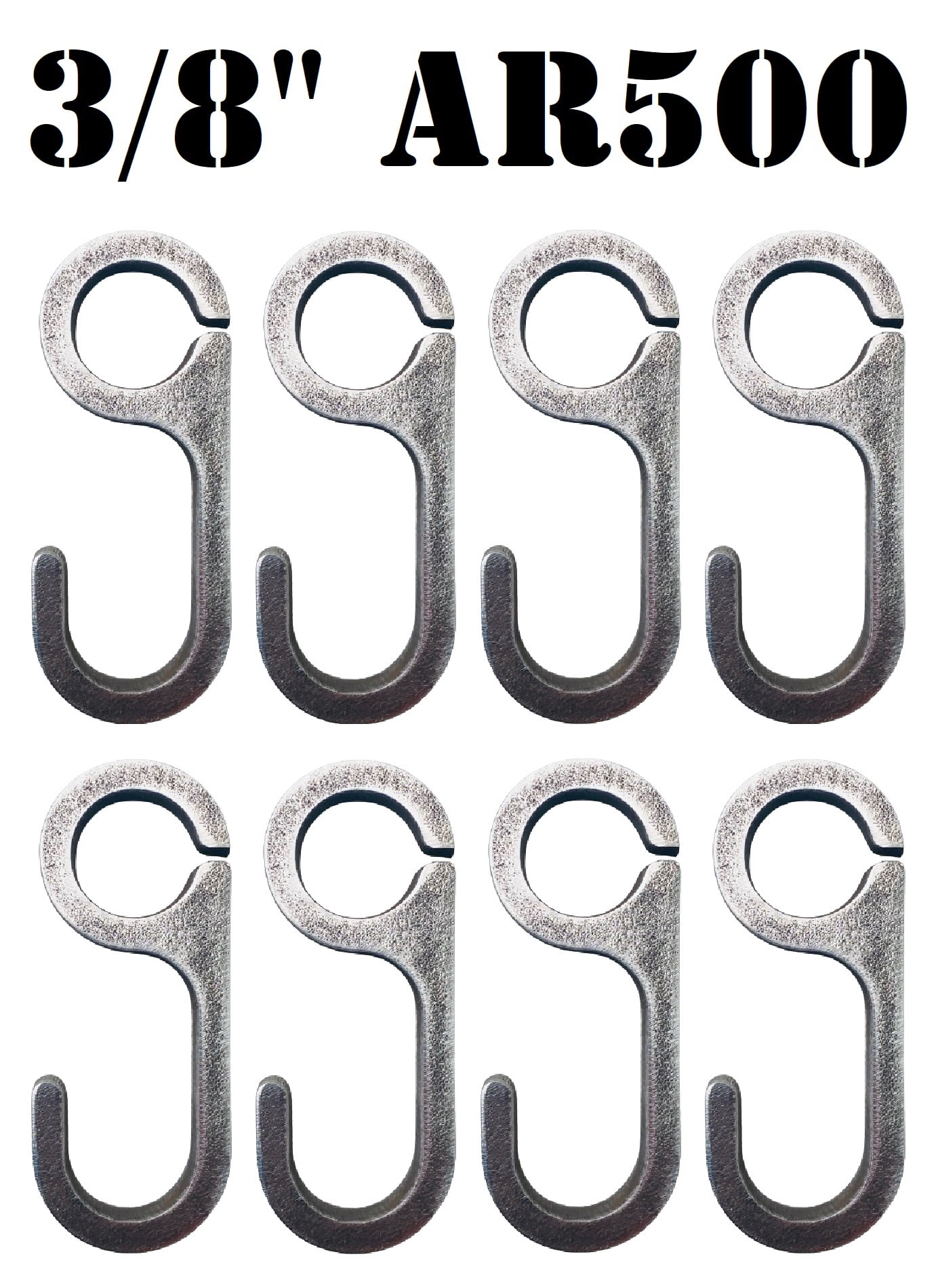 Magnum Target 3/8" AR500 Steel Shooting Target Hanger Range Hooks for 3/4" EMT Conduit - 8pc - CH8AR500