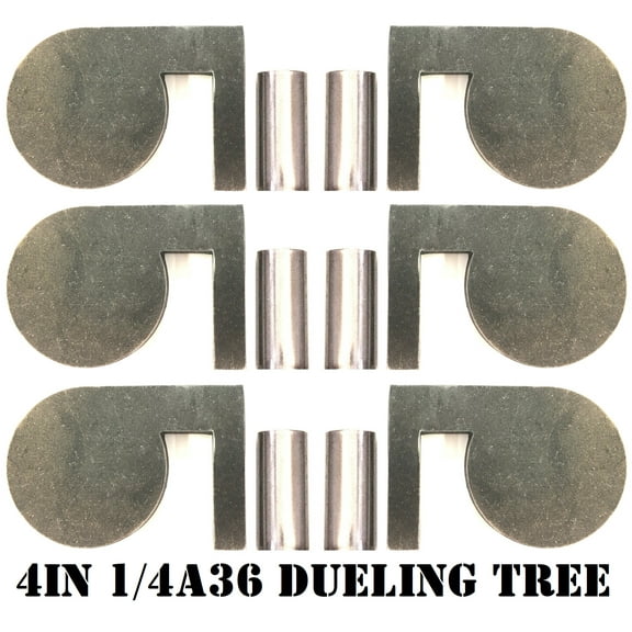 Magnum Target 4"x1/4" Rimfire 22LR Steel Shooting Targets - Dueling Trees - Metal Paddles w/ Tubes - DT4614T