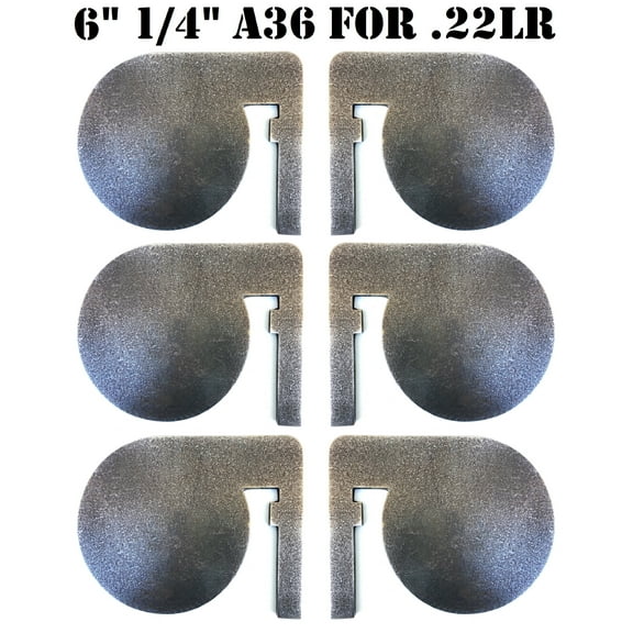 Magnum Target 6"x1/4" Rimfire 22LR Steel Shooting Targets - Dueling Tree Metal Paddles - HDDTS6614
