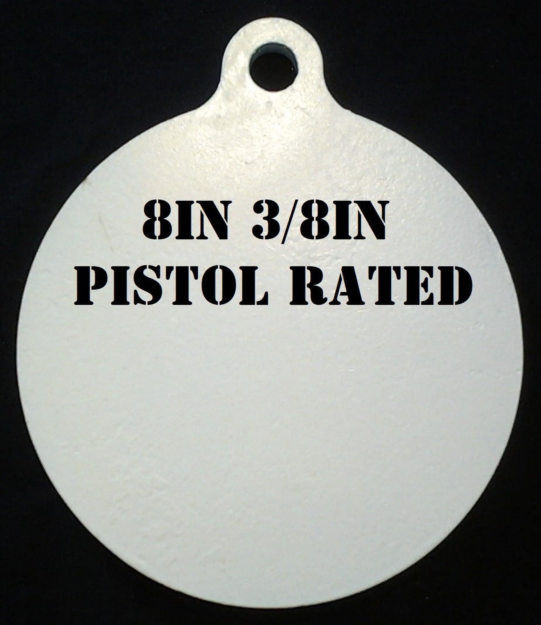Magnum Target 8 in Round NRA PISTOL ONLY Target - 3/8in. Mild Steel Target - 1pc. Metal Plate Set - H81WE