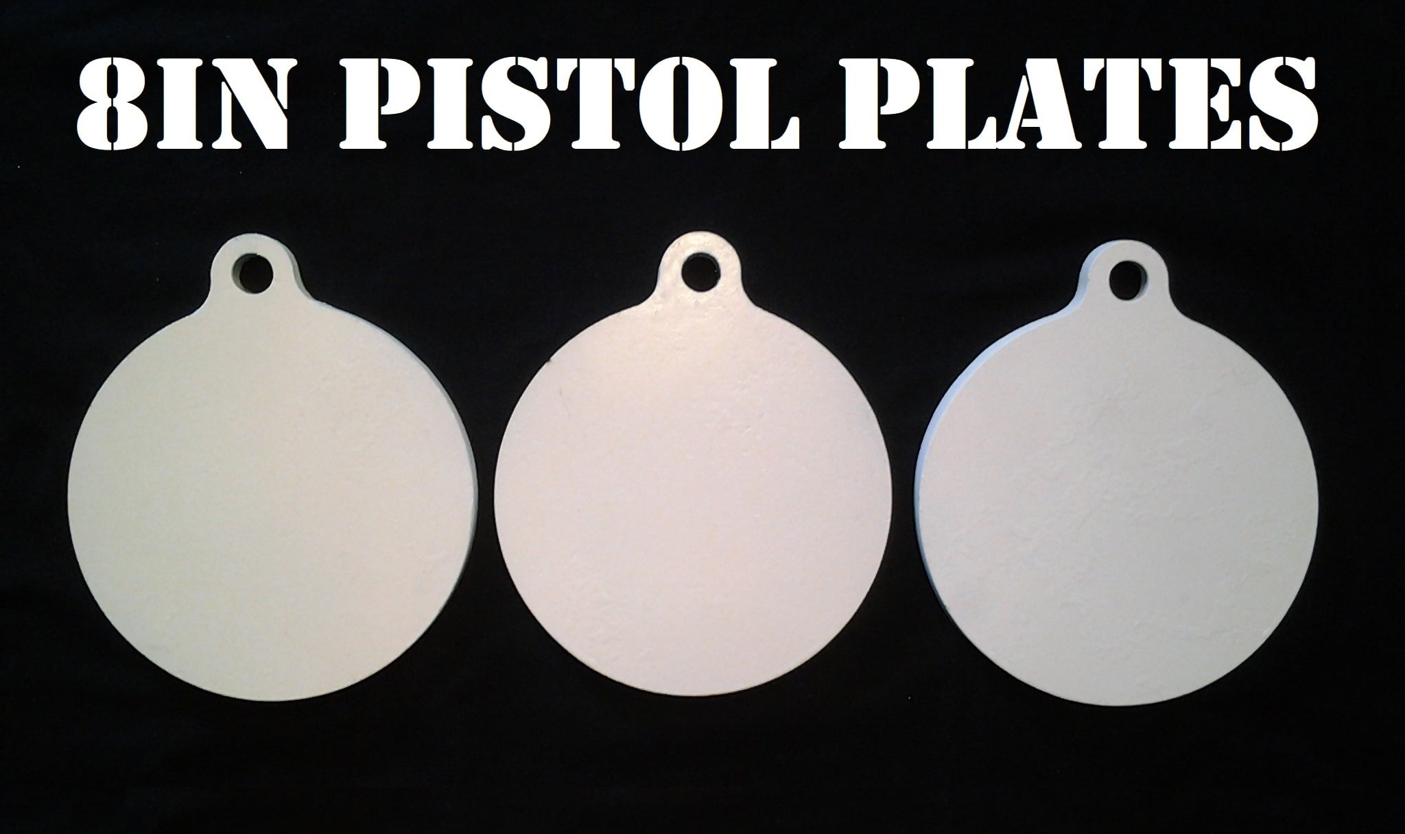 Magnum Target 8 in Round NRA PISTOL ONLY Target - 3/8in. Mild Steel Target - 1pc. Metal Plate Set - H83WE