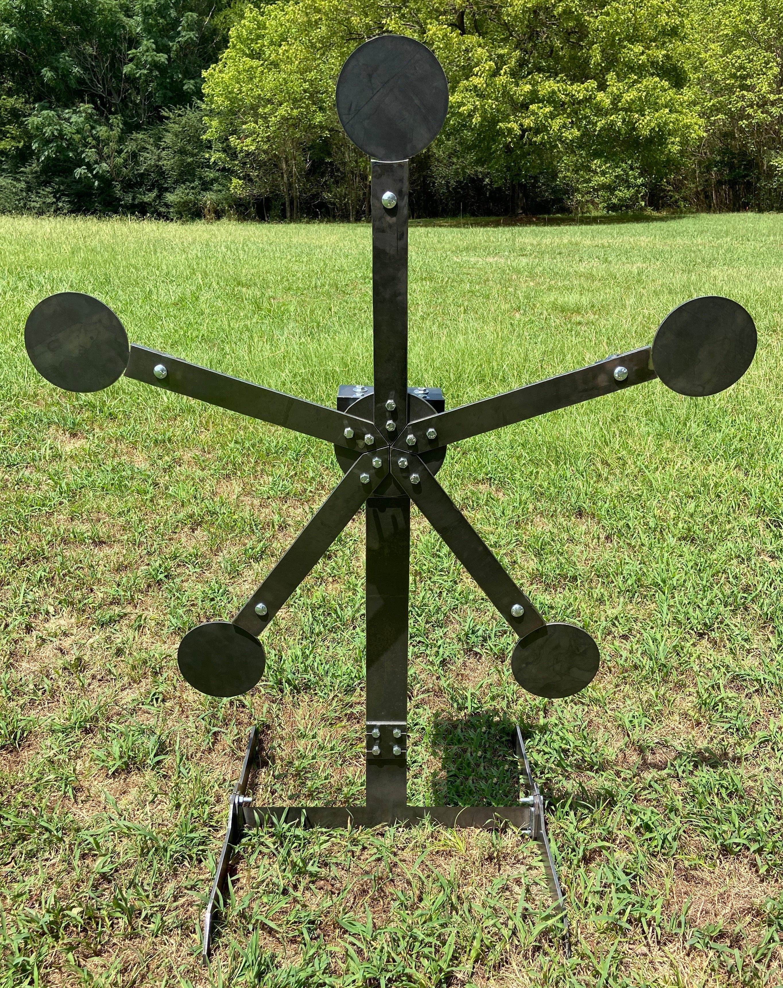 Magnum Target Portable 1/4" .22LR Rimfire Texas Star â€œNo Weldâ€ Reactive Steel Shooting Target w/ 6in Paddles - TS-6-14