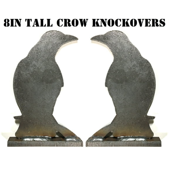 Magnum Target Steel Shooting Targets - Animal Silhouette Knockovers - 2pc Crow - 1/4IN .22LR S.B. Plates - CRW2NP