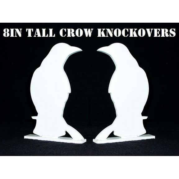 Magnum Target Steel Shooting Targets - Animal Silhouette Knockovers - 2pc Crow - 1/4IN .22LR S.B. Plates - CRW2W