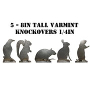 Magnum Target Steel Shooting Targets - Animal Silhouette Knockovers-Varmit - 1/4IN .22LR S.B. Plates - VARVAR5
