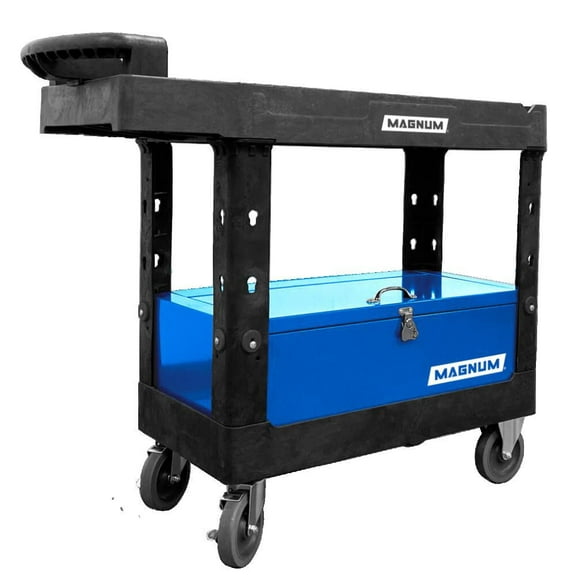 Magnum Tool Group 41In X 17In Service Cart With V Cut And Vault Toolbox Kit