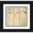 thumbnail image 1 of Magnus 28x26 Black Ornate Wood Framed with Double Matting Museum Art Print Titled - Mississippi Valley Fortifications - Magnus 1863, 1 of 4