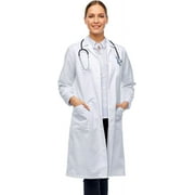 Magnus Care Professional Lab Coat White Long Coat for Doctors & Nurses, Medium