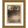 thumbnail image 1 of Magnus Enckell 11x14 Gold Ornate Wood Frame and Double Matted Museum Art Print Titled - Prescribed (1901), 1 of 4