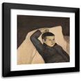 thumbnail image 1 of Magnus Enckell 13x12 Black Modern Framed Museum Art Print Titled - Reclining Boy (1892), 1 of 5