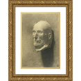 thumbnail image 1 of Magnus Enckell 14x18 Gold Ornate Wood Frame and Double Matted Museum Art Print Titled - Man's Head, 1 of 4