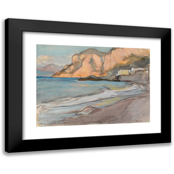 Magnus Enckell 18x14 Black Modern Framed Museum Art Print Titled - From the Naples Region (1905)