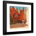 thumbnail image 1 of Magnus Enckell 20x24 Black Modern Framed Museum Art Print Titled - Landscape Where a Woman (1894 - 1895), 1 of 5