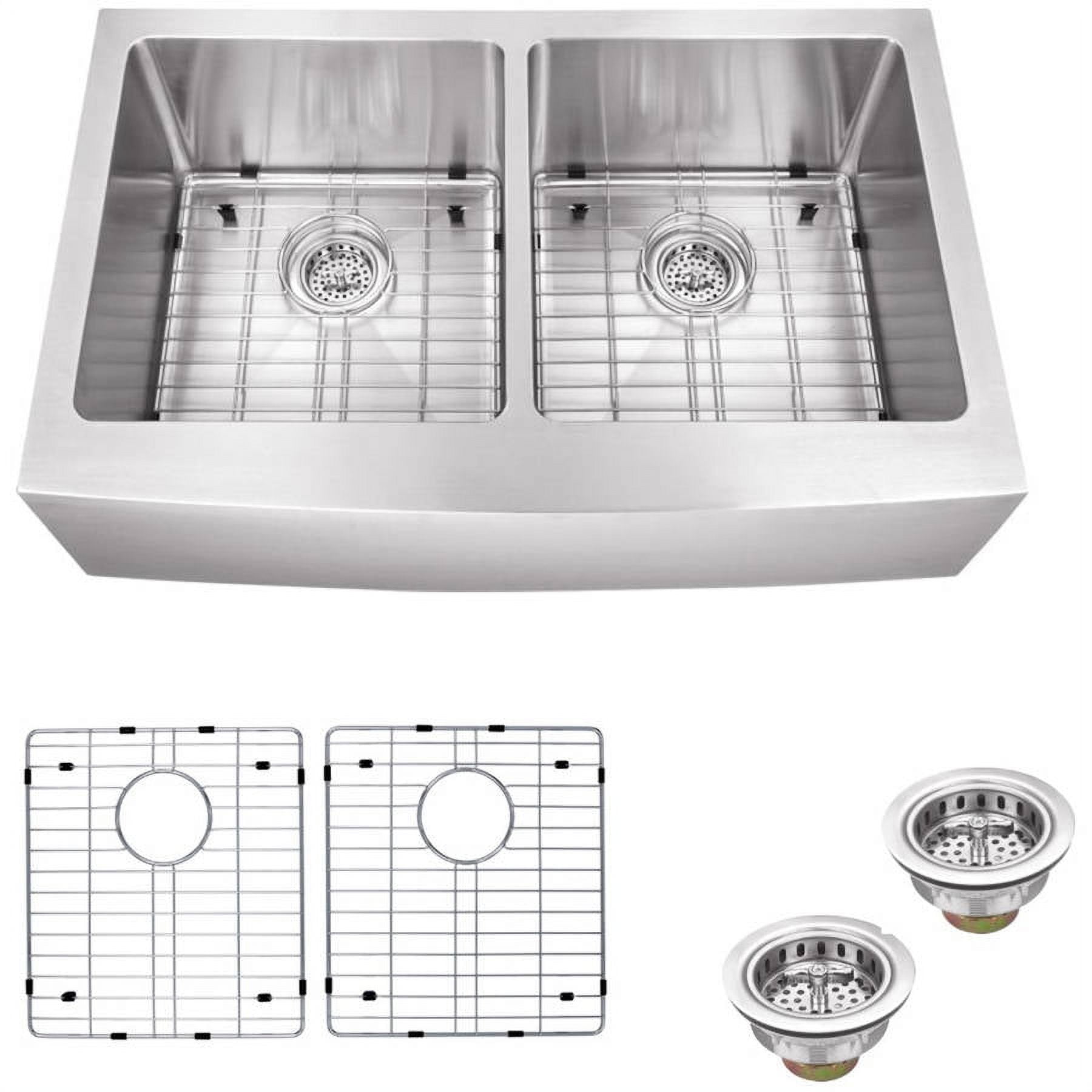 Magnus Sinks 33in x 20in Stainless Steel Double Bowl Apron Front