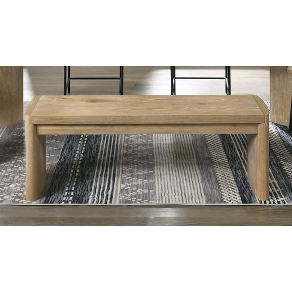 Magnus Wooden Oak Finish 50.5" Wide Dining Bench