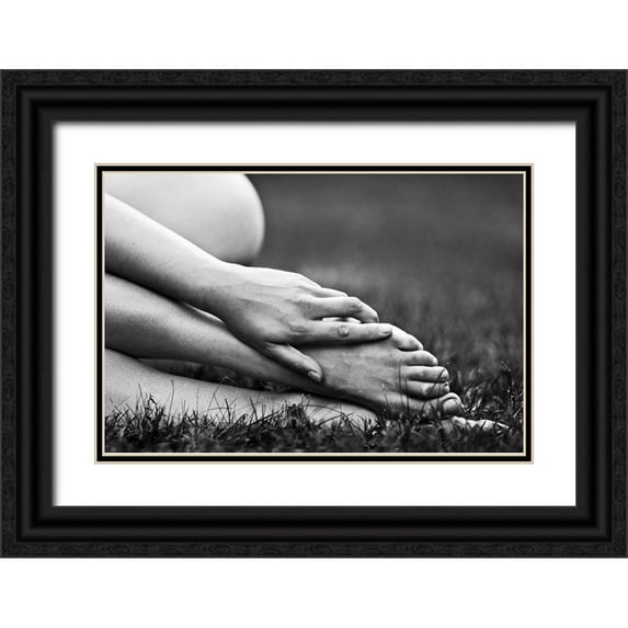 MagnusPhotos 24x17 Black Ornate Wood Framed with Double Matting Museum Art Print Titled - Grace