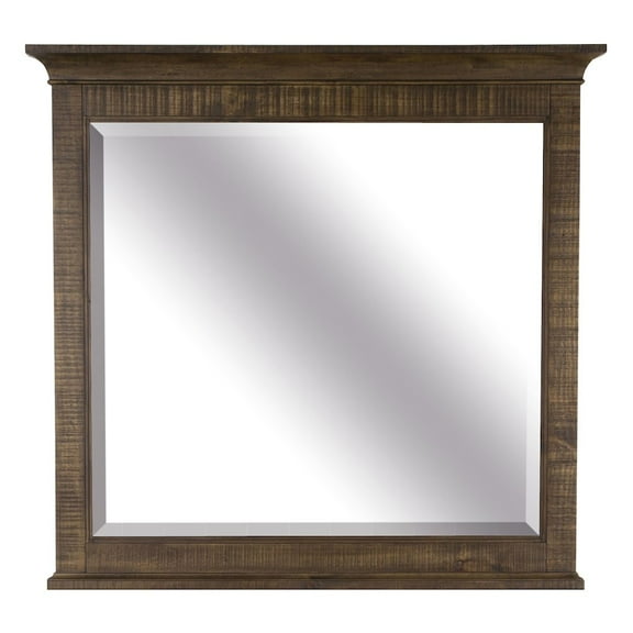 Magnussen Bay Creek Relaxed Traditional Toasted Nutmeg Landscape Mirror