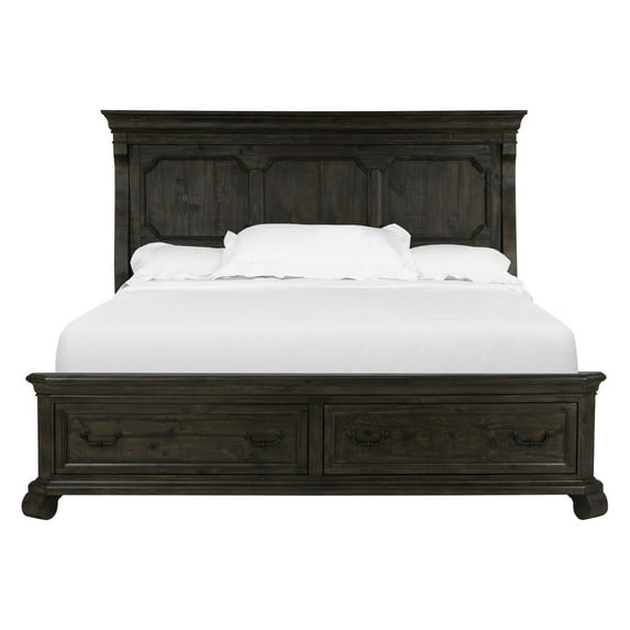 Magnussen Bellamy Traditional Peppercorn California King Panel Storage Bed