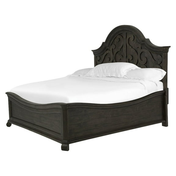 Magnussen Bellamy Traditional Peppercorn California King Shaped Panel Bed