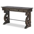 thumbnail image 1 of Magnussen Home Bellamy Metal and Wood Console Table in Peppercorn Brown, 1 of 3