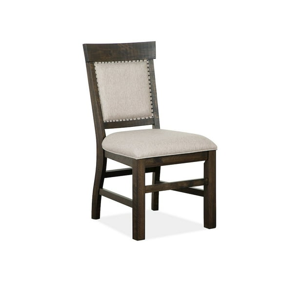 Magnussen Home Bellamy Peppercorn Upholstered Side Chair Two Pack