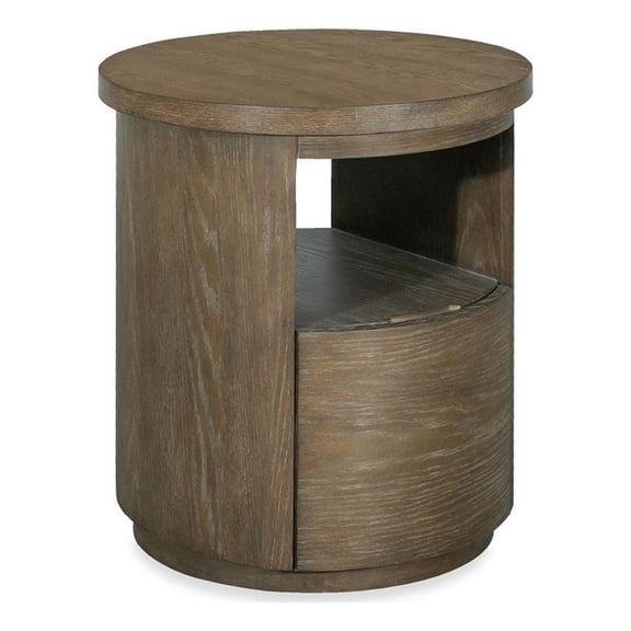 Magnussen Home Bosley Lt. Brown Porpoise Round End Table